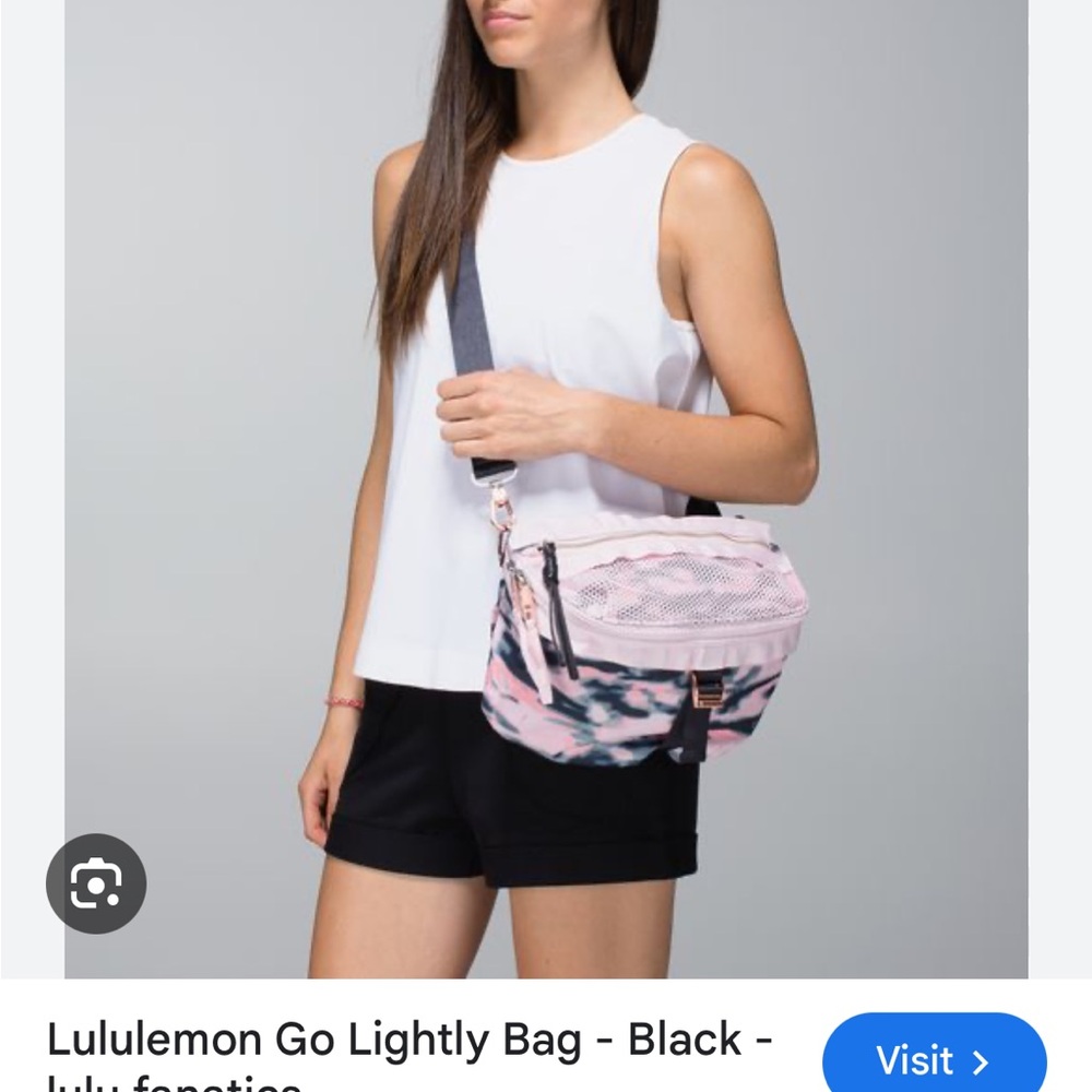 LULULEMON ATHLETICA “GO LIGHTLY” Belt Bag (wamo camo-pink & black)